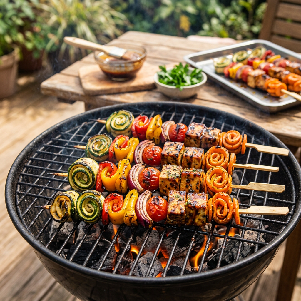 Vegane Grillfackeln mit Gemüse - wandelbar und lecker